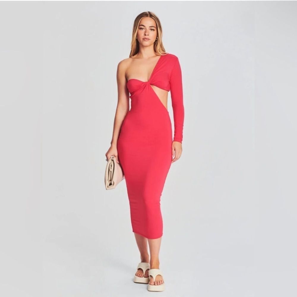 SER.O.YA IVANA ONE SLEEVE MIDI DRESS‎ NWT XS